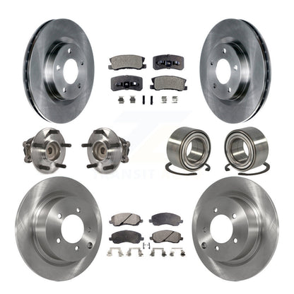 Kit de rotors et plaquettes de frein avec roulement de moyeu avant et arrière (10 pièces) pour Mitsubishi RVR FW 2012