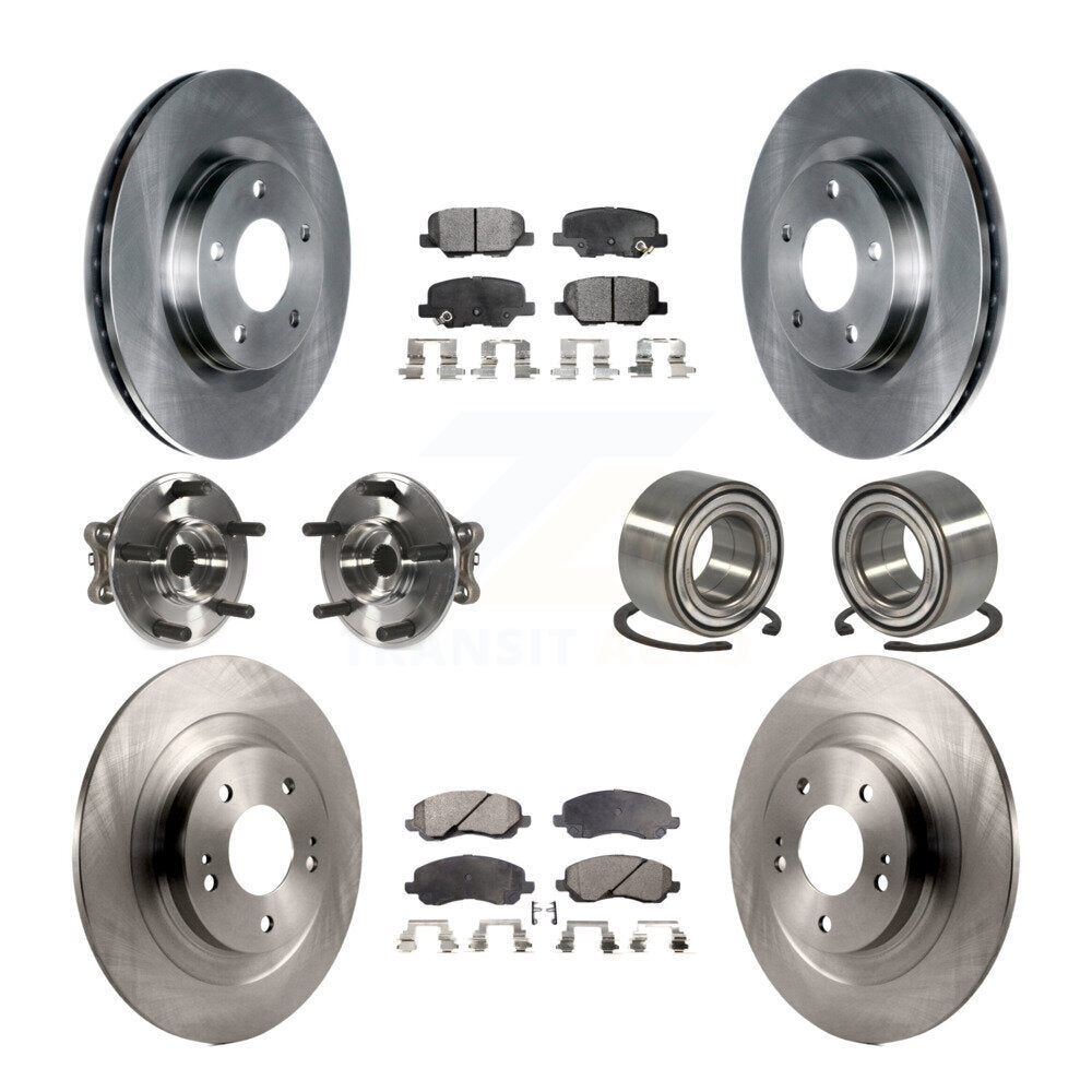 Kit de Rotor et de plaquettes de frein, roulement de moyeu avant et arrière (10 pièces) pour Mitsubishi RVR Outlande