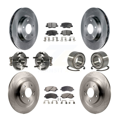 Kit de Rotor et de plaquettes de frein, roulement de moyeu avant et arrière (10 pièces) pour Mitsubishi RVR Outlande