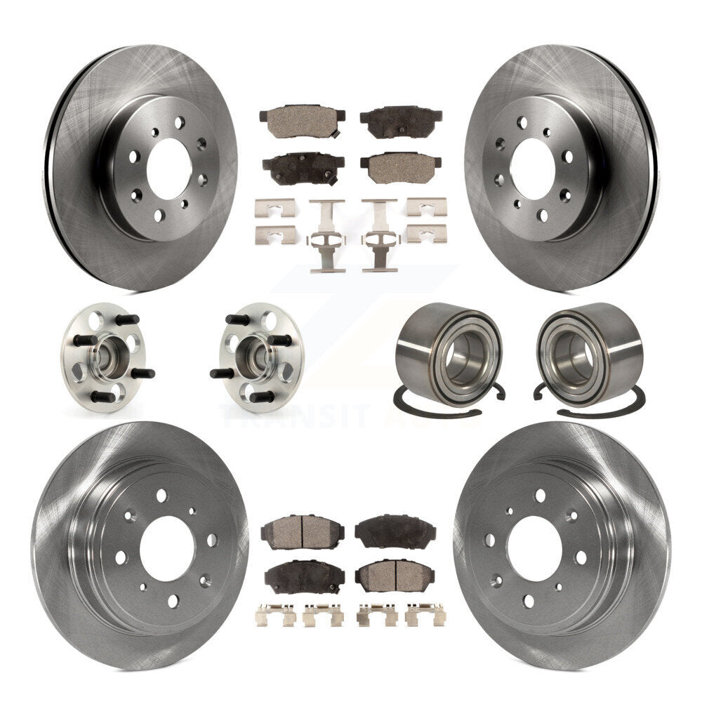 Kit de Rotor et de plaquettes de frein à disque, roulement de moyeu de roue avant et arrière (10 pièces) pour Honda Civi
