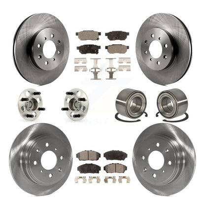 Kit de Rotor et de plaquettes de frein à disque, roulement de moyeu de roue avant et arrière (10 pièces) pour Honda Civi