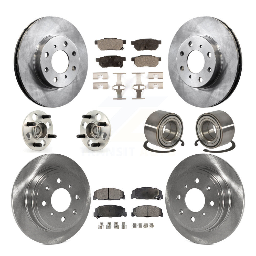 Kit de Rotor et de plaquettes de frein à disque, roulement de moyeu avant et arrière (10 pièces) pour Honda Civic del So