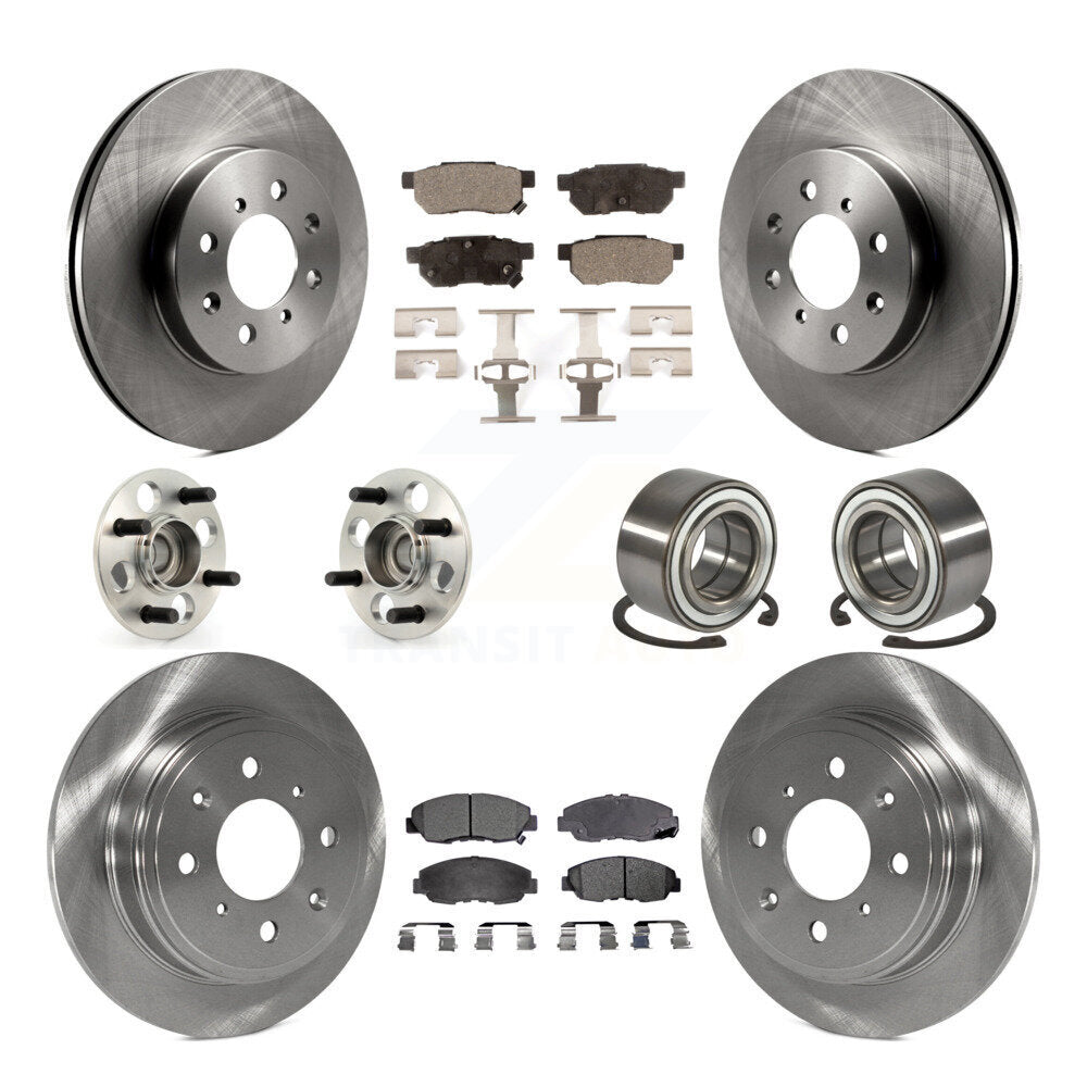Kit de plaquettes de rotor de frein, roulement de moyeu avant et arrière (10 pièces) pour Acura EL avec 4 roues AB