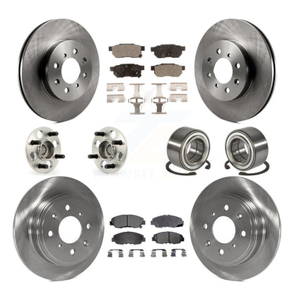 Kit de plaquettes de rotor de frein, roulement de moyeu avant et arrière (10 pièces) pour Acura EL avec 4 roues AB