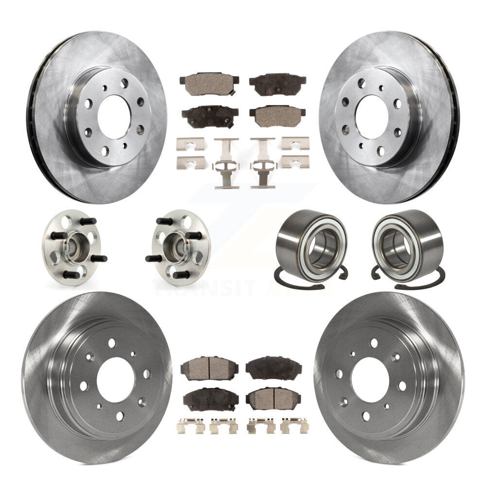 Kit de Rotor et de plaquettes de frein à disque, roulement de moyeu de roue avant et arrière (10 pièces) pour Honda Civi