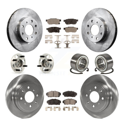 Kit de Rotor et de plaquettes de frein à disque, roulement de moyeu de roue avant et arrière (10 pièces) pour Honda Civi
