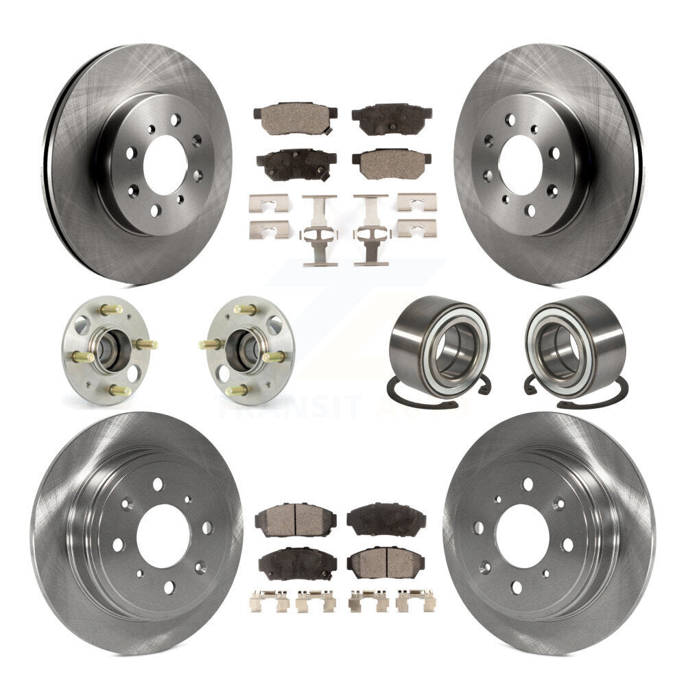 Kit de plaquettes de Rotor de frein, roulement de moyeu avant et arrière (10 pièces) pour Acura Integra Honda Civi