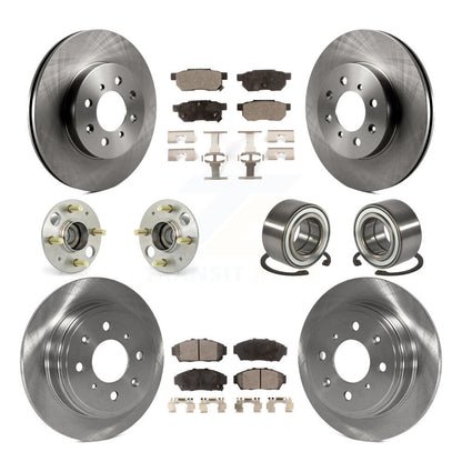 Kit de plaquettes de Rotor de frein, roulement de moyeu avant et arrière (10 pièces) pour Acura Integra Honda Civi