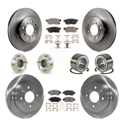 Kit de Rotor et de plaquettes de frein à disque, roulement de moyeu avant et arrière (10 pièces) pour Honda Civic del So
