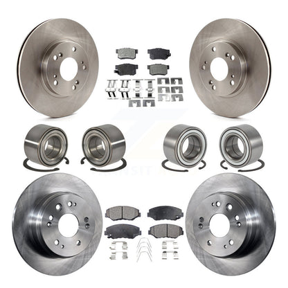 Kit de rotors de frein à disque et de plaquettes en céramique, roulements avant et arrière (10 pièces) pour Honda CR-