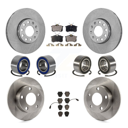 Kit de rotors et plaquettes de frein à disque, roulements avant et arrière (10 pièces) pour Volkswagen Passat