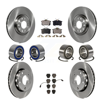 Kit de rotors et plaquettes de frein à disque, roulements avant et arrière (10 pièces) pour Audi S4 2000 – 2001