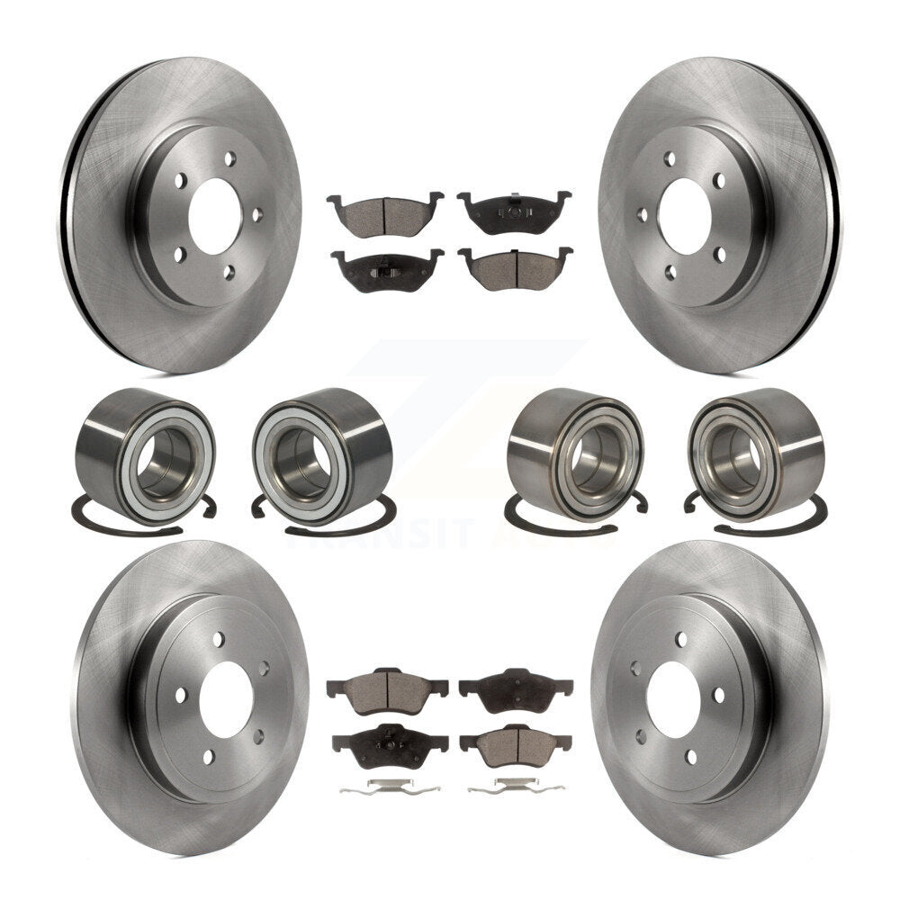 Kit de rotors et plaquettes de frein à roulement avant et arrière (10 pièces) pour Ford Escape Mercury Marine