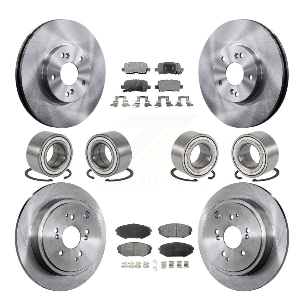 Kit de rotors et plaquettes de frein à disque à roulement avant et arrière (10 pièces) pour Acura MD 2001-2002