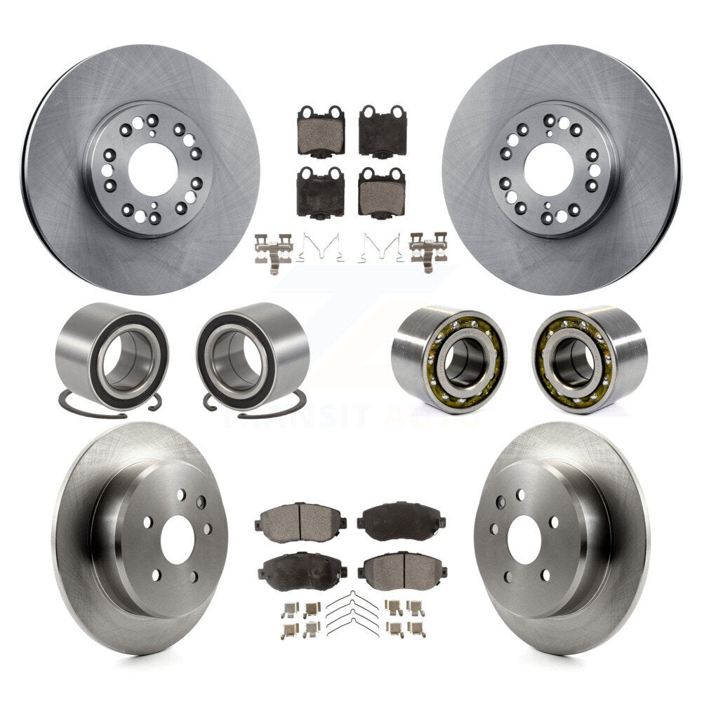 Kit de rotor et de plaquettes de frein à disque, roulement avant et arrière (10 pièces) pour Lexus IS30 2001 – 2005