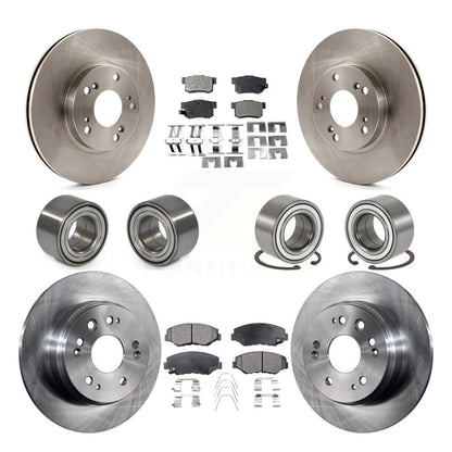 Kit de rotors de frein à disque et de plaquettes en céramique, roulements avant et arrière (10 pièces) pour Honda CR-