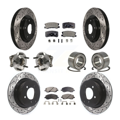 Kit de plaquettes de rotor de frein, roulement de moyeu avant et arrière (10 pièces) pour Mitsubishi Outlande