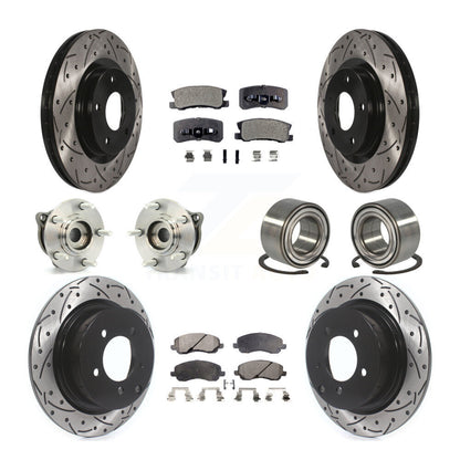 Kit de plaquettes de rotor de frein, roulement de moyeu avant et arrière (10 pièces) pour Mitsubishi Outlande