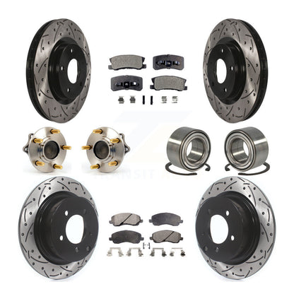Kit de rotor et de plaquettes de frein revêtus de roulement de moyeu avant et arrière (10 pièces) pour Mitsubishi Lance