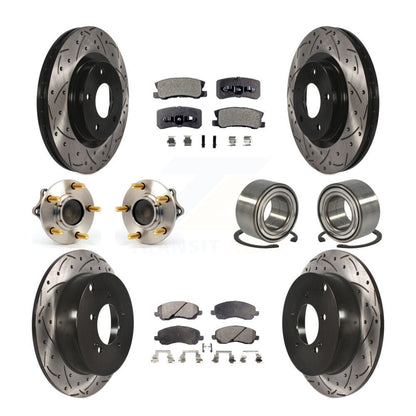 Kit de plaquettes de rotor de frein, roulement de moyeu avant et arrière (10 pièces) pour Mitsubishi Outlande