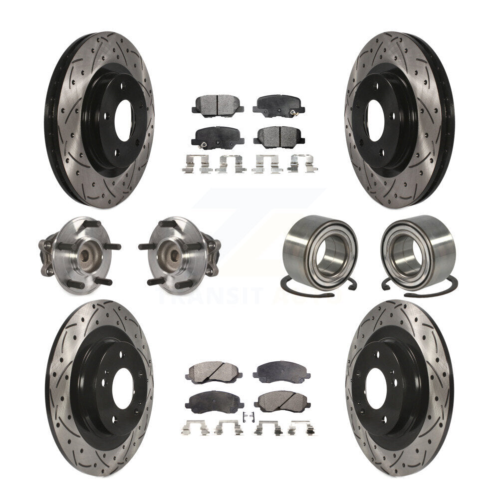 Kit de plaquettes de rotor de frein, roulement de moyeu avant et arrière (10 pièces) pour Mitsubishi RVR Spor