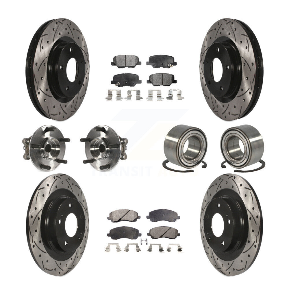 Kit de plaquettes de rotor de frein, roulement de moyeu avant et arrière (10 pièces) pour Mitsubishi RVR Spor