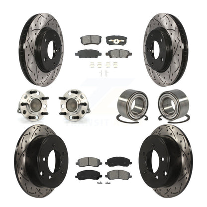Kit de plaquettes de rotor de frein à disque revêtues de roulement de moyeu avant et arrière (10 pièces) pour Dodge Calibe