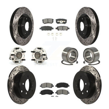 Kit de plaquettes de rotor de frein, roulement de moyeu avant et arrière (10 pièces) pour Jeep Patriot Compas