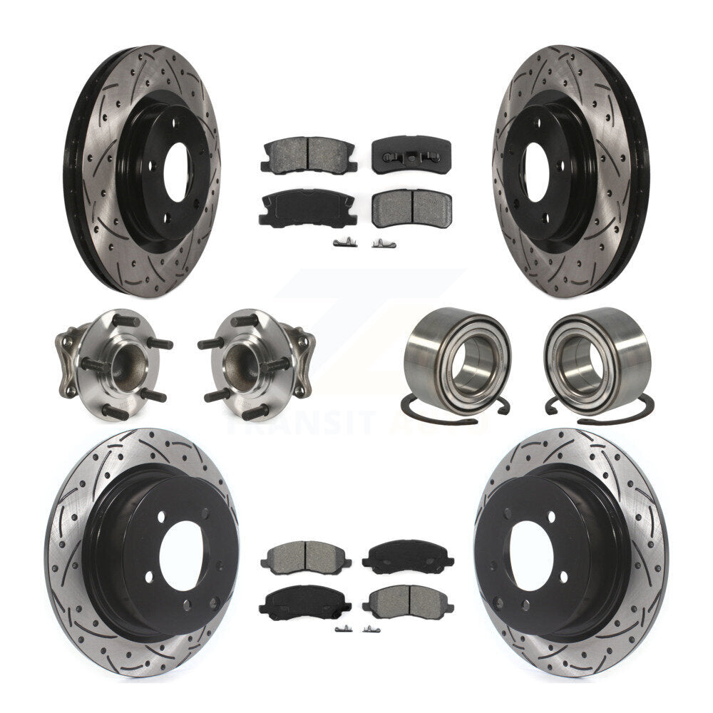 Kit de plaquettes de rotor de frein, roulement de moyeu avant et arrière (10 pièces) pour Mitsubishi Outlande
