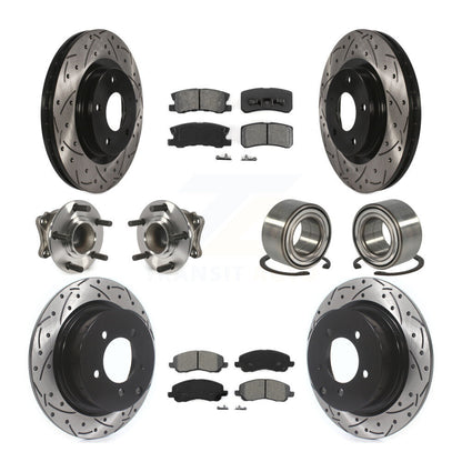 Kit de plaquettes de rotor de frein, roulement de moyeu avant et arrière (10 pièces) pour Mitsubishi Outlande