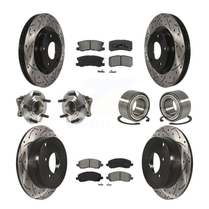 Kit de plaquettes de rotor de frein, roulement de moyeu avant et arrière (10 pièces) pour Mitsubishi Outlande