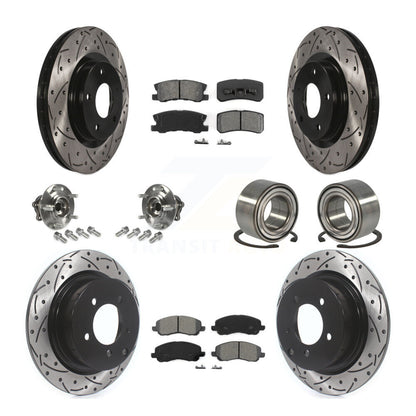 Kit de plaquettes de rotor de frein, roulement de moyeu avant et arrière (10 pièces) pour Mitsubishi Outlande