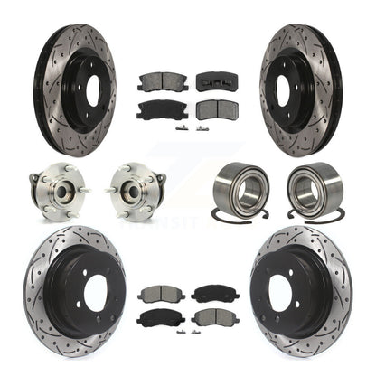 Kit de plaquettes de rotor de frein, roulement de moyeu avant et arrière (10 pièces) pour Mitsubishi Outlande