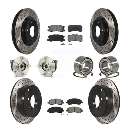 Kit de plaquettes de rotor de frein, roulement de moyeu avant et arrière (10 pièces) pour Mitsubishi Outlande
