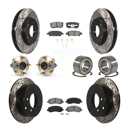 Kit de rotor et de plaquettes de frein revêtus de roulement de moyeu avant et arrière (10 pièces) pour Mitsubishi Lance