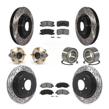 Kit de rotor et de plaquettes de frein revêtus de roulement de moyeu avant et arrière (10 pièces) pour Mitsubishi Lance