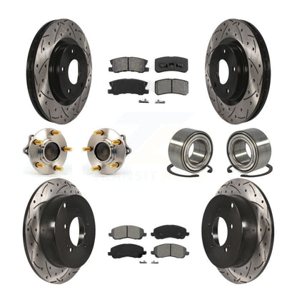 Kit de plaquettes de rotor de frein, roulement de moyeu avant et arrière (10 pièces) pour Mitsubishi Outlande