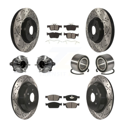 Kit de plaquettes de Rotor de frein revêtues de roulement de moyeu avant et arrière (10 pièces) pour Ford Escape Lincol
