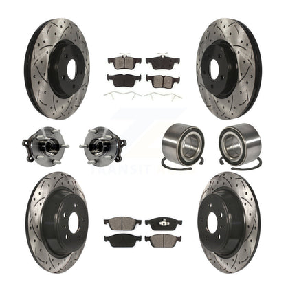 Kit de plaquettes de Rotor de frein revêtues de roulement de moyeu avant et arrière (10 pièces) pour Ford Escape Lincol