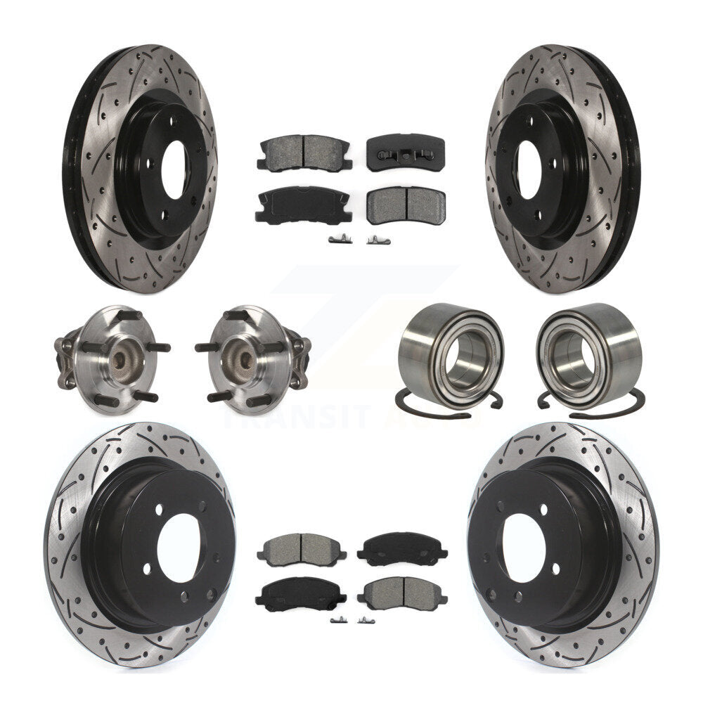 Kit de plaquettes de Rotor de frein, roulement de moyeu avant et arrière (10 pièces) pour Mitsubishi RVR FW 12