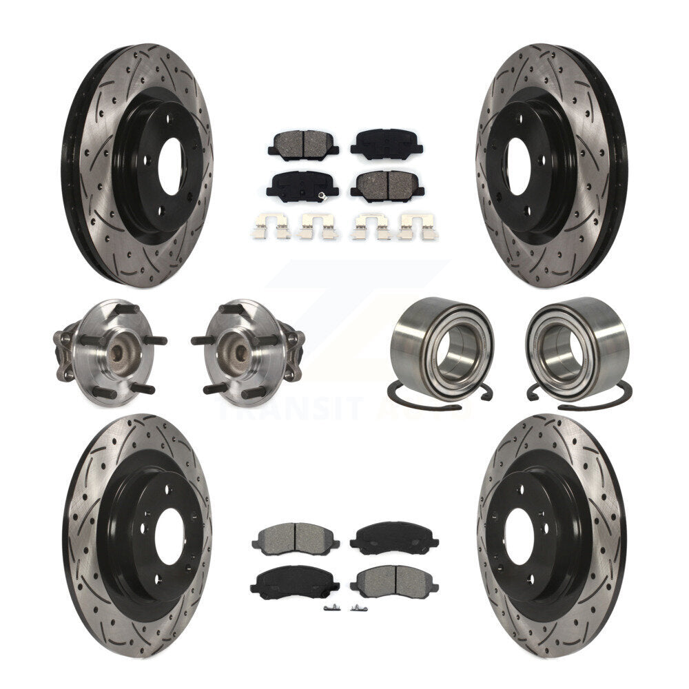 Kit de plaquettes de rotor de frein, roulement de moyeu avant et arrière (10 pièces) pour Mitsubishi RVR Spor