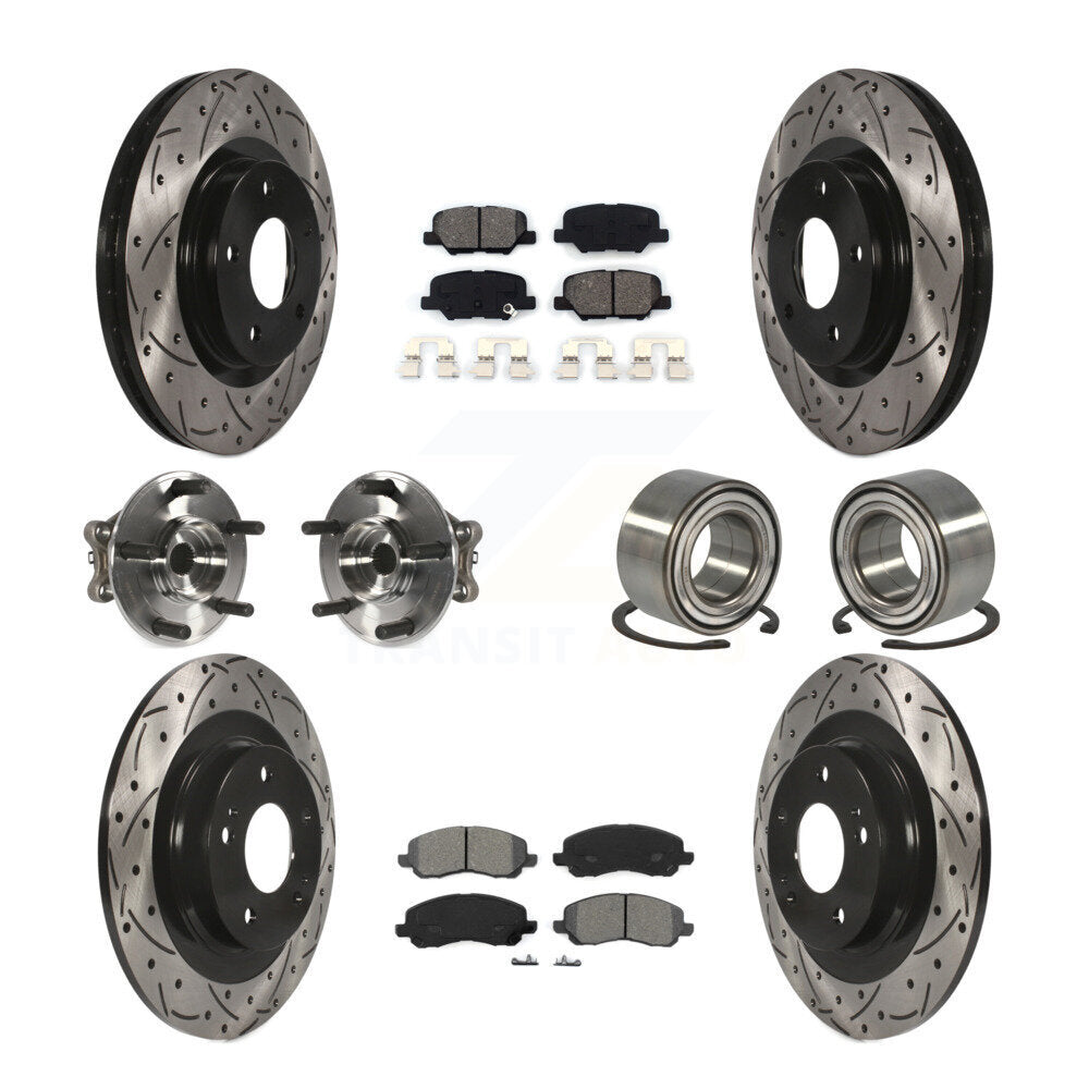 Kit de plaquettes de rotor de frein, roulement de moyeu avant et arrière (10 pièces) pour Mitsubishi RVR Spor