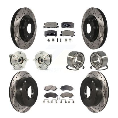 Kit de plaquettes de rotor de frein, roulement de moyeu avant et arrière (10 pièces) pour Mitsubishi Outlande