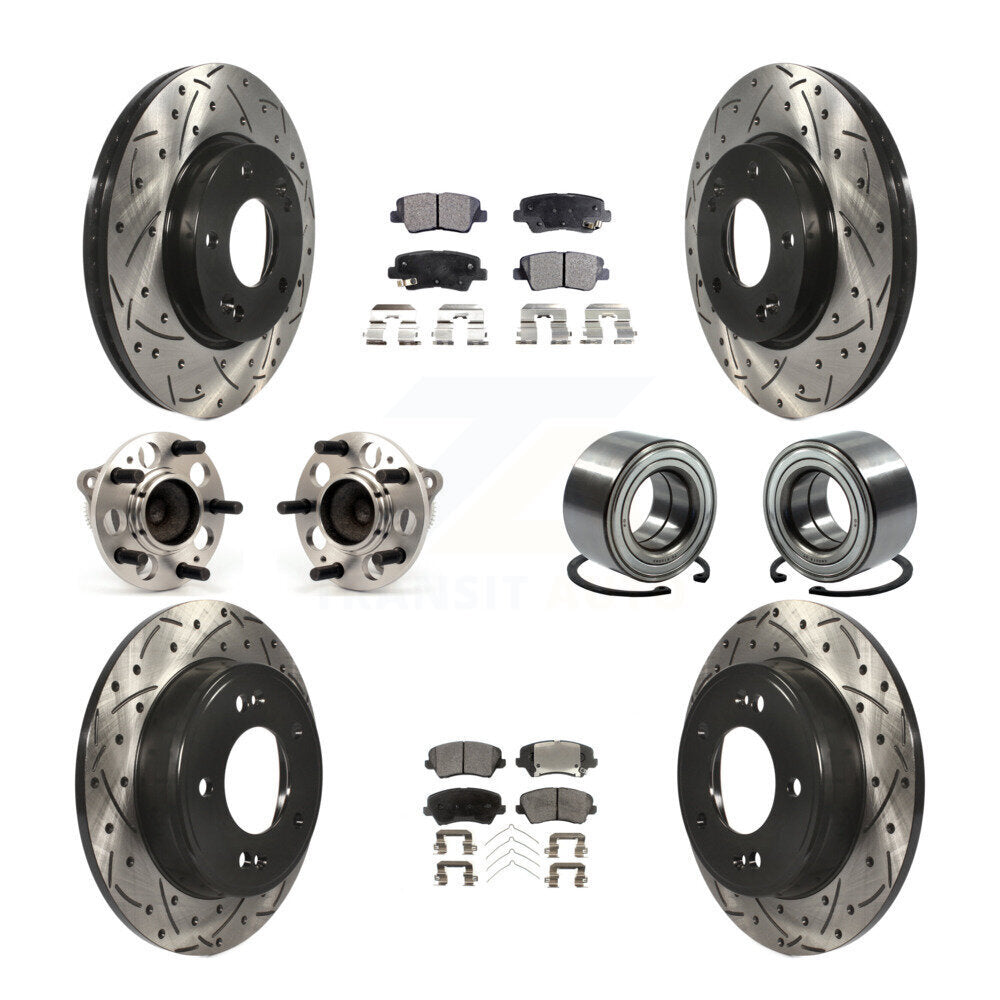 Kit de plaquettes de rotor de frein, roulement de moyeu avant et arrière (10 pièces), pour Kia Forte Hyundai G