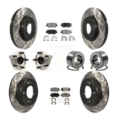 Kit de plaquettes de rotor de frein, roulement de moyeu avant et arrière (10 pièces), pour Kia Forte Hyundai G