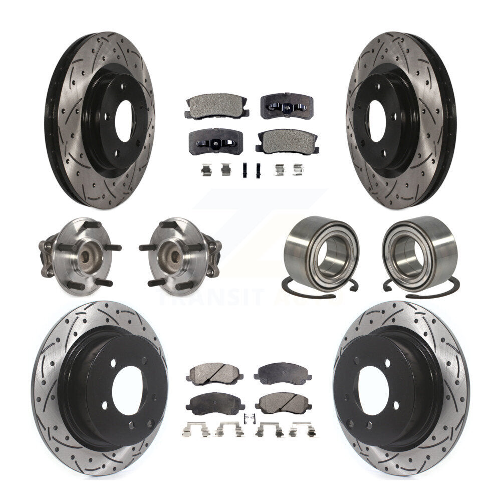 Kit de plaquettes de Rotor de frein, roulement de moyeu avant et arrière (10 pièces) pour Mitsubishi RVR FW 12