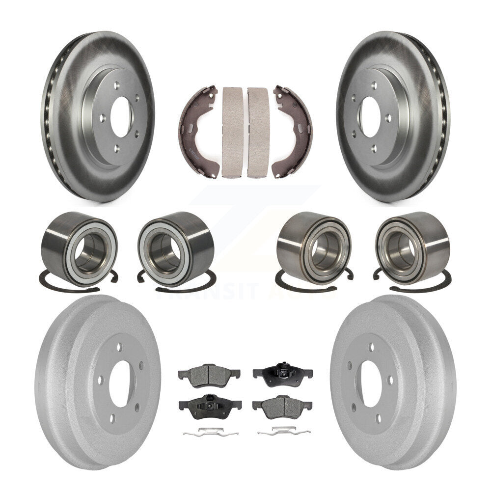 Kit de patins de rotor de frein enduits de roulements avant et arrière (10 pièces) pour Ford Escape Mazd