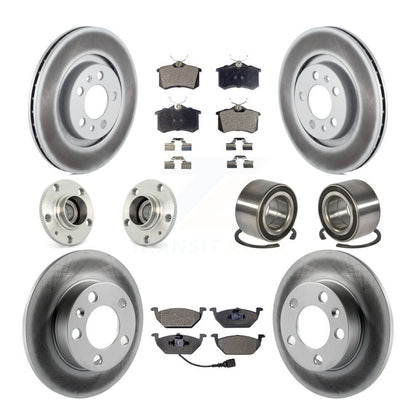 Kit de rotor et de plaquettes de frein revêtus de roulement de moyeu avant et arrière (10 pièces) pour Volkswagen Beetl