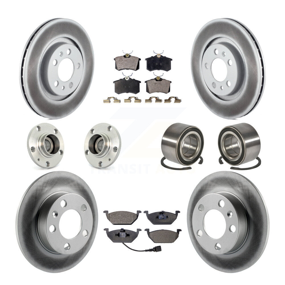 Kit de plaquettes de rotor de frein, roulement de moyeu avant et arrière (10 pièces) pour Volkswagen Golf Cit