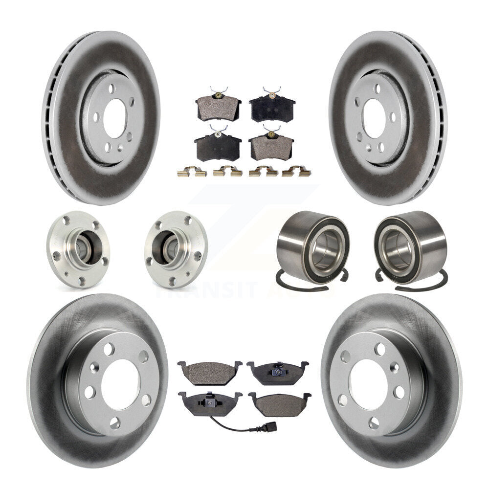 Kit de plaquettes de rotor de frein, roulement de moyeu avant et arrière (10 pièces) pour Volkswagen Golf 2.0